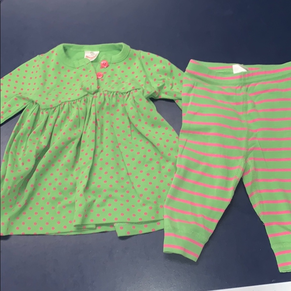 girls hanna andersson matching dress leggings set